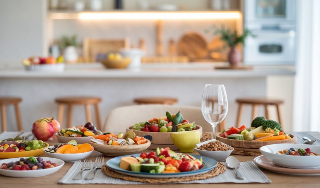 table-plats-legumes-fruits-cuisine