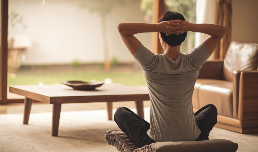 personne-relaxation-salon-lumiere-jardin