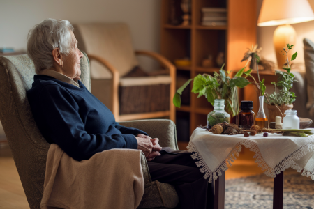 personne-agee-fauteuil-plantes-medicinales