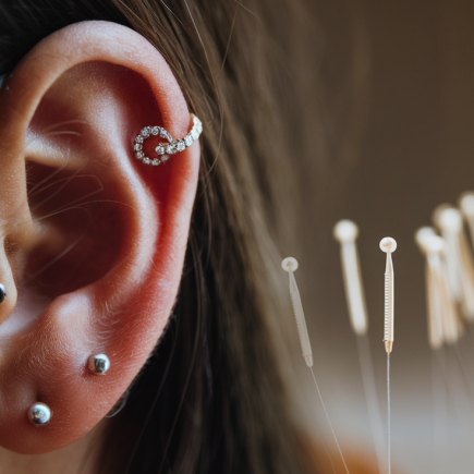 oreille-piercing-conch-arriere-plan-flou