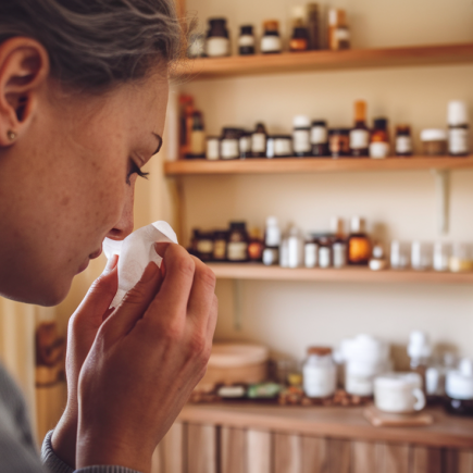 personne-mouchoir-remedes-naturels-etageres