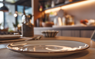 assiette-vide-table-bois-cuisine