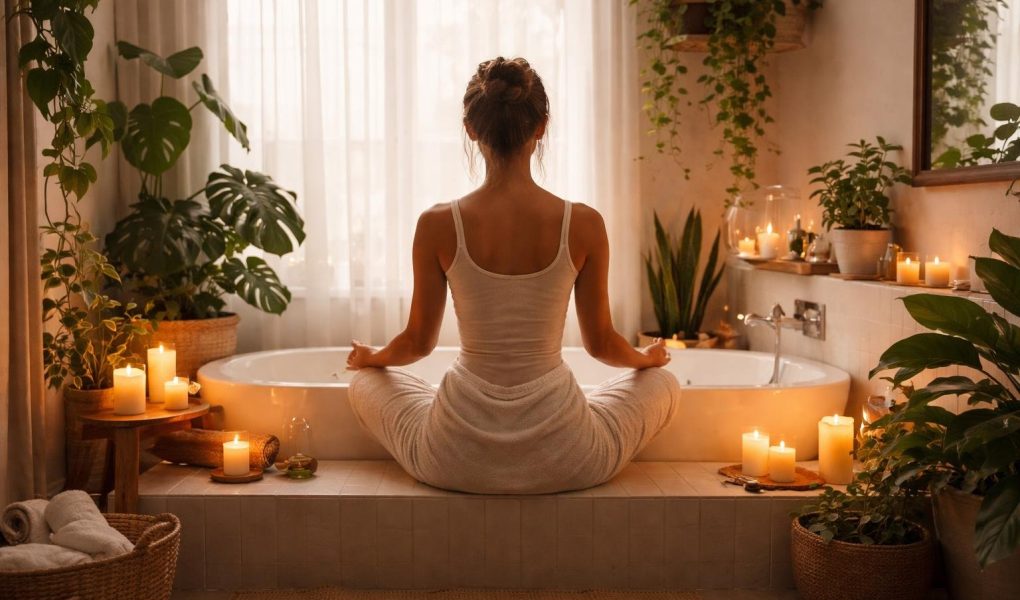 personne-meditation-salle-bain-plantes