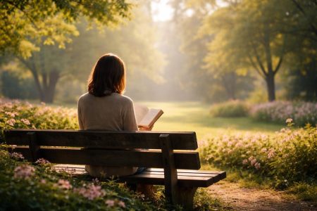 silhouette-banc-parc-arbres-fleurs